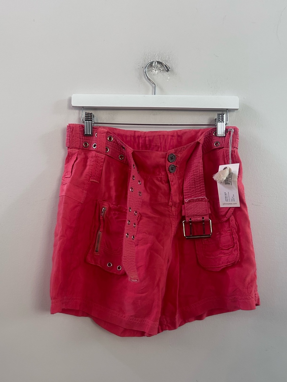 Johnny Was coral belted cargo shorts new with tags 0